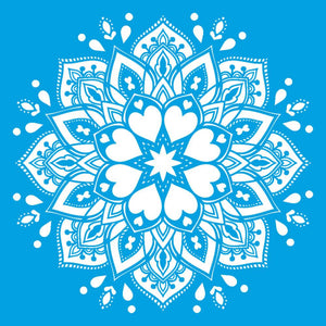 Stencil Litoarte 30x30 STQG-027 Mandala Corações - Palácio da Arte