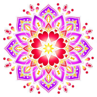 Stencil Litoarte 30x30 STQG-027 Mandala Corações - Palácio da Arte