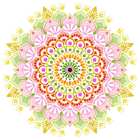 Stencil Litoarte 30x30 STQG-029 Mandala - Palácio da Arte