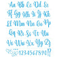 Stencil Litoarte 42x34 ST2-007 Alfabeto Yesse - Palácio da Arte