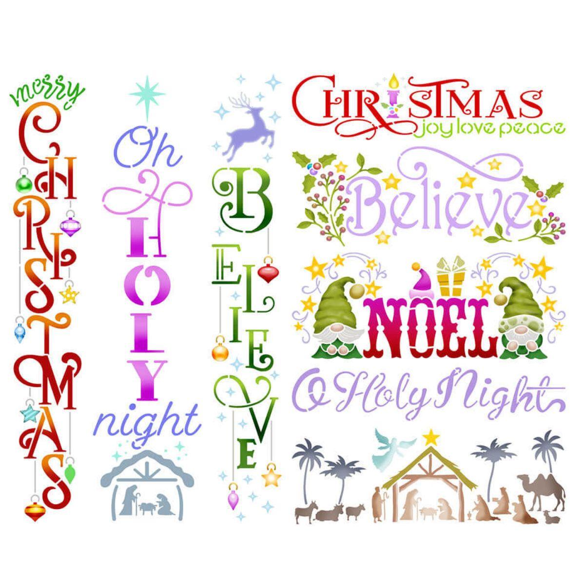 Stencil Litoarte 42x34 ST2N-002 Natal Frases - Palácio da Arte