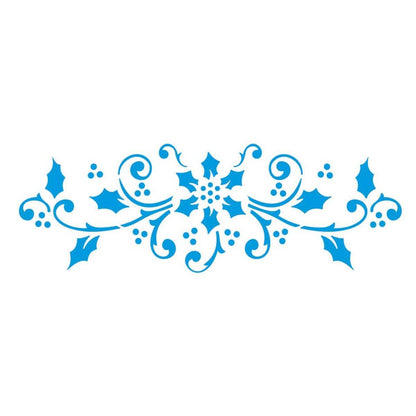 Stencil Litoarte 6x17 STNP-006 Natal Arabesco e Poinsétia - Palácio da Arte