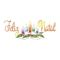Stencil Litoarte 6x17 STNP-012 Natal Velas e Feliz Natal - Palácio da Arte