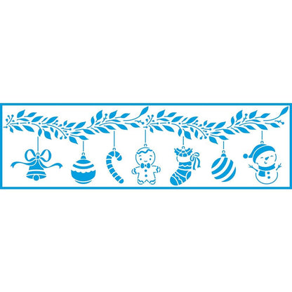 Stencil Litoarte 8x28 STN-057 Elementos de Natal - Palácio da Arte
