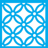 Stencil Litocart 14x14 LSP-096 Ladrilho Flor - Palácio da Arte