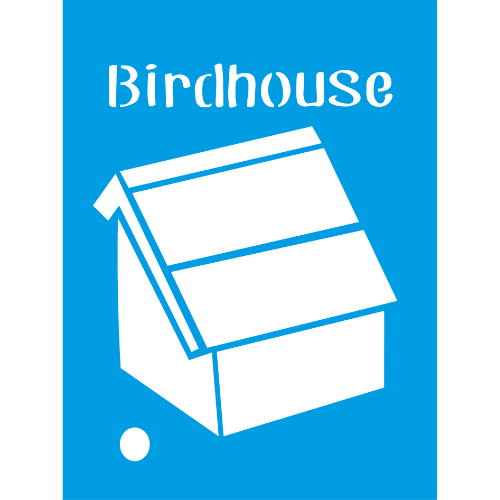 Stencil Litocart 20x15 LSM-060 Bird House - Palácio da Arte