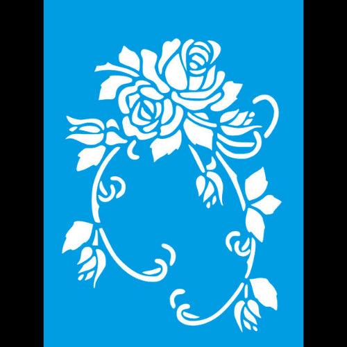 Stencil Litocart 20x15 LSM-278 Rosas e Ramos - Palácio da Arte