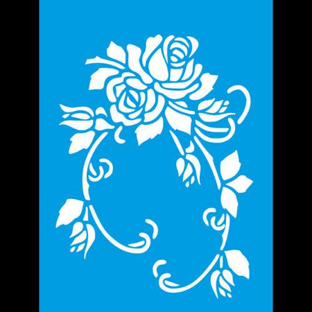 Stencil Litocart 20x15 LSM-278 Rosas e Ramos - Palácio da Arte