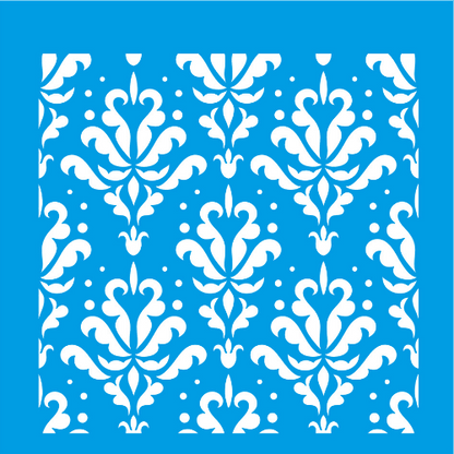 Stencil Litocart 20x20 LSQ-047 Arabesco Flor - Palácio da Arte