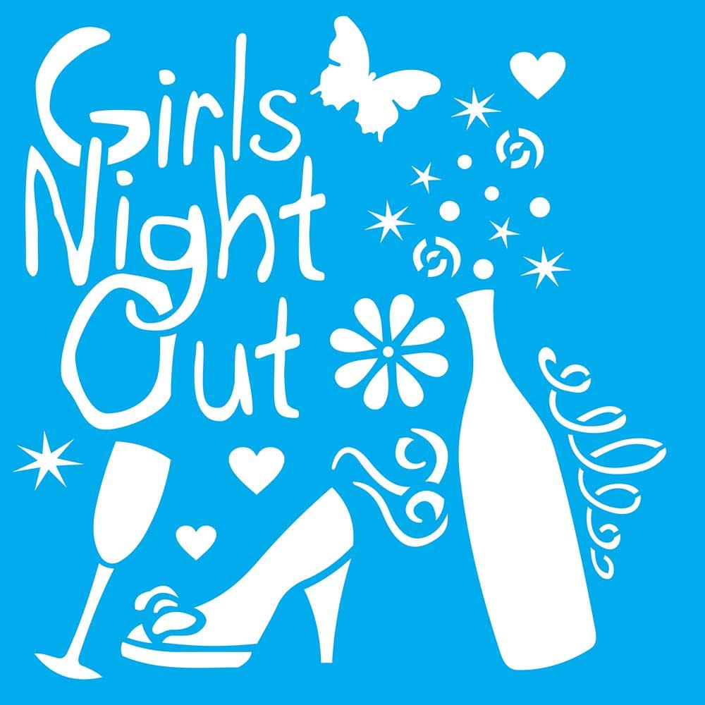 Stencil Litocart 20x20 LSQ-139 Girls Night Out - Palácio da Arte