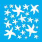 Stencil Litocart 20x20 LSQ-146 Estampa Estrelas - Palácio da Arte
