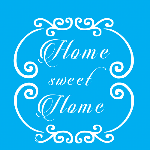 Stencil Litocart 20x20 LSQ-212 Home Sweet Home - Palácio da Arte