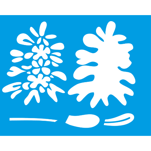 Stencil Litocart 25x20 LSG-074 Flores - Palácio da Arte