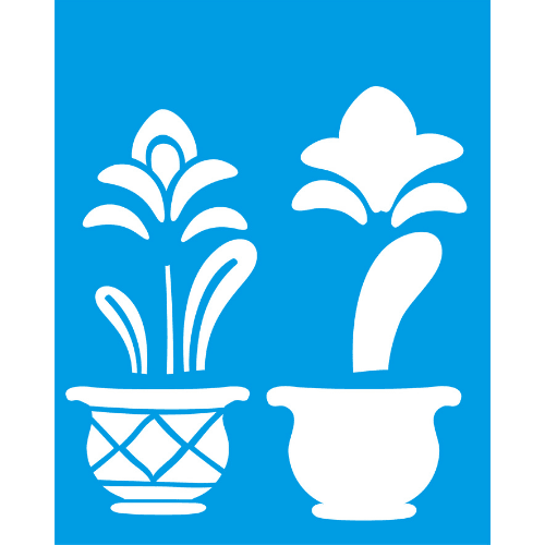 Stencil Litocart 25x20 LSG-075 Vaso com Flor - Palácio da Arte