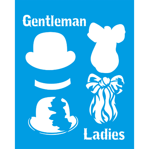Stencil Litocart 25x20 LSG-118 Gentleman Ladies - Palácio da Arte