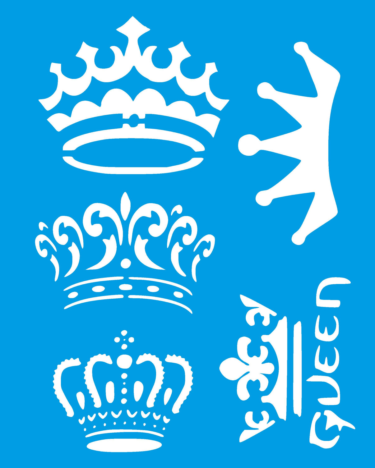 Stencil Litocart 25x20 LSG-223 Princesas Queen Coroas - Palácio da Arte