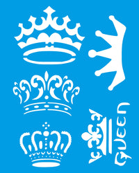Stencil Litocart 25x20 LSG-223 Princesas Queen Coroas - Palácio da Arte