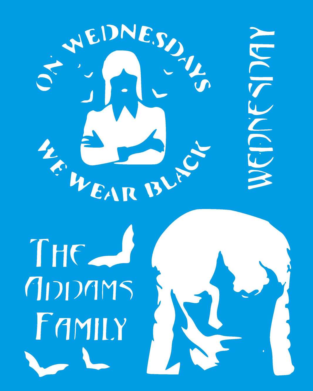 Stencil Litocart 25x20 LSG-226 The Addams Family Wandinha - Palácio da Arte