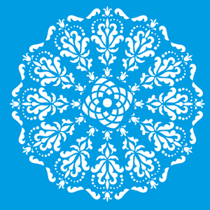 Stencil Litocart 25x25 LSPQ-011 Mandala Medieval - Palácio da Arte