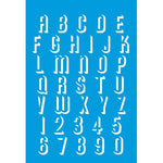 Stencil Litocart 30x20 LSS-075 Alfabeto e Números 3,2cm - Palácio da Arte