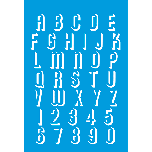 Stencil Litocart 30x20 LSS-075 Alfabeto e Números 3,2cm - Palácio da Arte