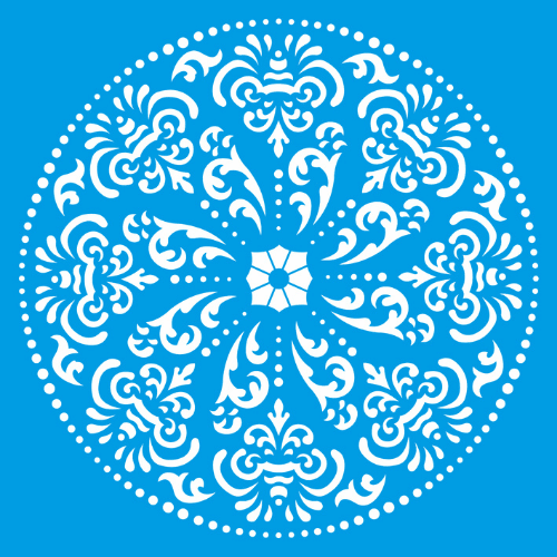 Stencil Litocart 30x30 LSPG-026 Mandala Arabescos - Palácio da Arte