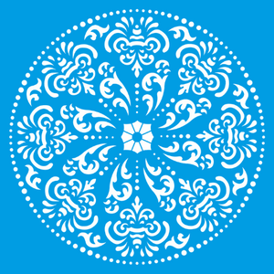 Stencil Litocart 30x30 LSPG-026 Mandala Arabescos - Palácio da Arte