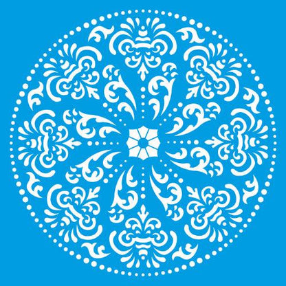 Stencil Litocart 30x30 LSPG-026 Mandala Arabescos - Palácio da Arte