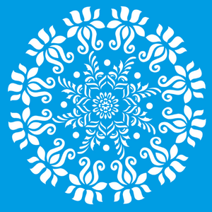 Stencil Litocart 30x30 LSPG-027 Mandala Colonial - Palácio da Arte