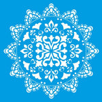 Stencil Litocart 30x30 LSPG-028 Mandala Renda - Palácio da Arte