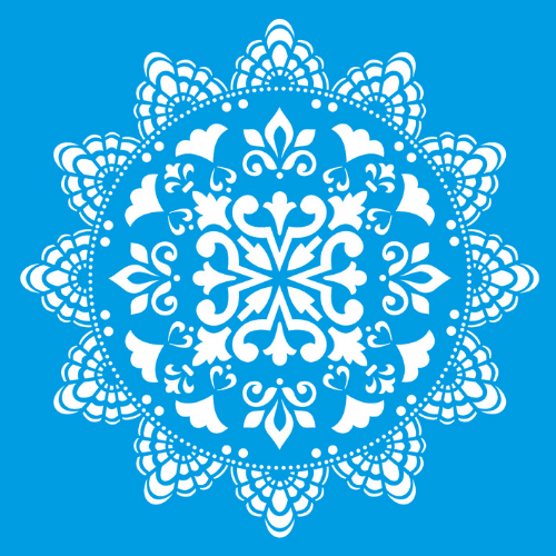 Stencil Litocart 30x30 LSPG-028 Mandala Renda - Palácio da Arte