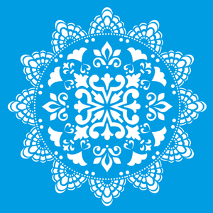 Stencil Litocart 30x30 LSPG-028 Mandala Renda - Palácio da Arte