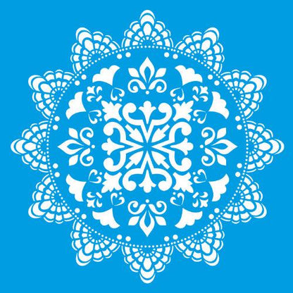 Stencil Litocart 30x30 LSPG-028 Mandala Renda - Palácio da Arte