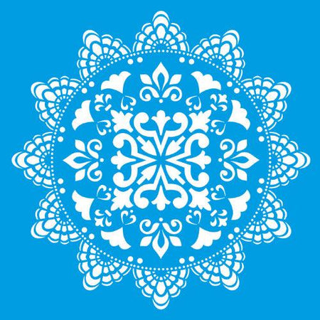 Stencil Litocart 30x30 LSPG-028 Mandala Renda - Palácio da Arte