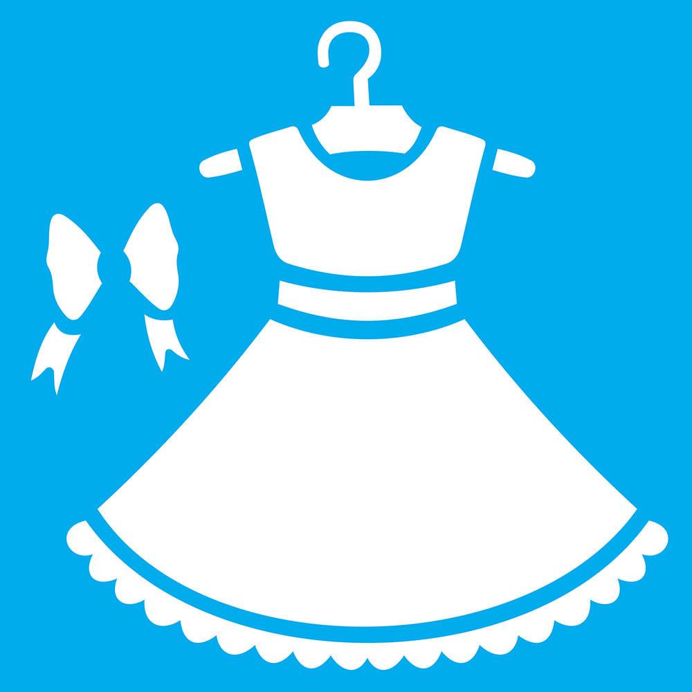 Stencil Litocart 30x30 LSPG-045 Vestido - Palácio da Arte