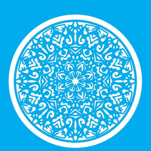 Stencil Litocart 30x30 LSPG-048 Mandala Borda Larga - Palácio da Arte