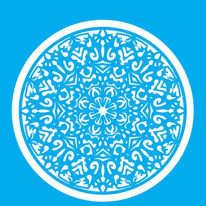 Stencil Litocart 30x30 LSPG-048 Mandala Borda Larga - Palácio da Arte