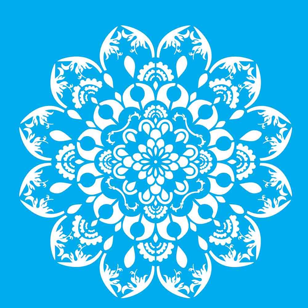 Stencil Litocart 30x30 LSPG-052 Mandala Gota - Palácio da Arte