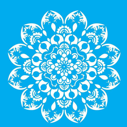 Stencil Litocart 30x30 LSPG-052 Mandala Gota - Palácio da Arte