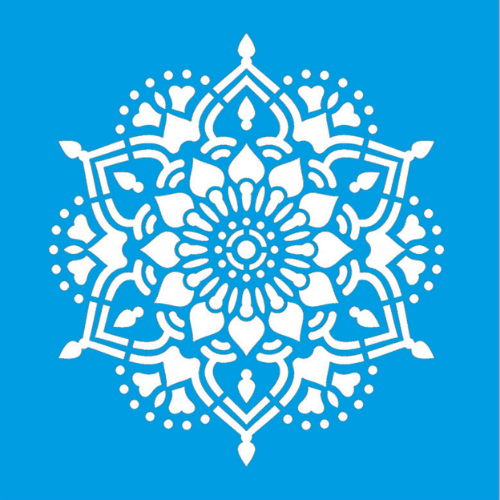 Stencil Litocart 30x30 LSPG-058 Mandala com Pontas - Palácio da Arte