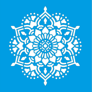 Stencil Litocart 30x30 LSPG-058 Mandala com Pontas - Palácio da Arte