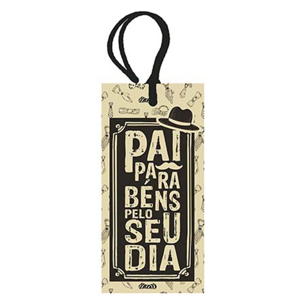 Tag Decorativa Litoarte DHT2-073 Dia dos Pais Pai Parabéns Pelo Seu Dia 7x14cm - Palácio da Arte