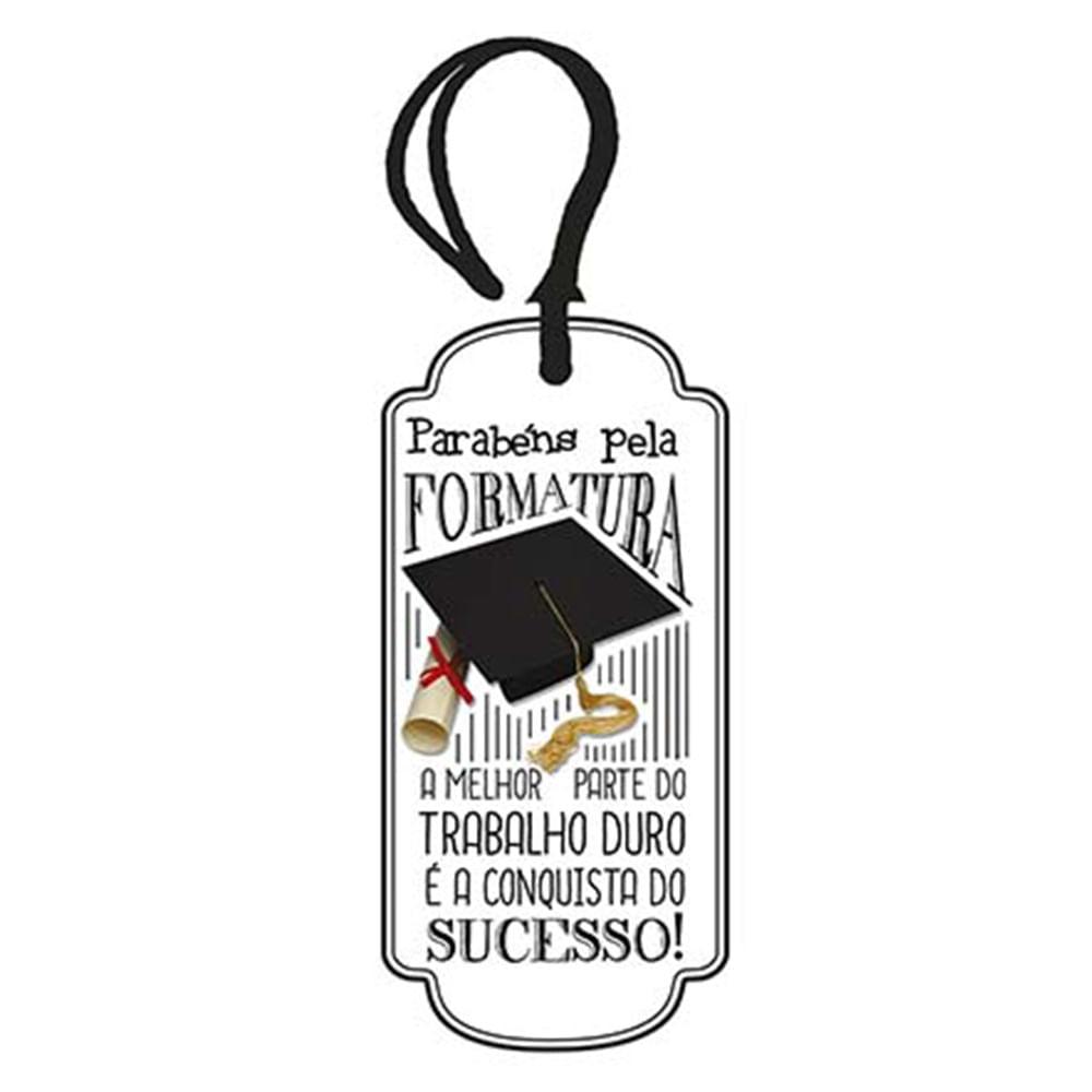 Tag Decorativa Litoarte DHT2-080 Parabéns pela Formatura 7x14cm - Palácio da Arte